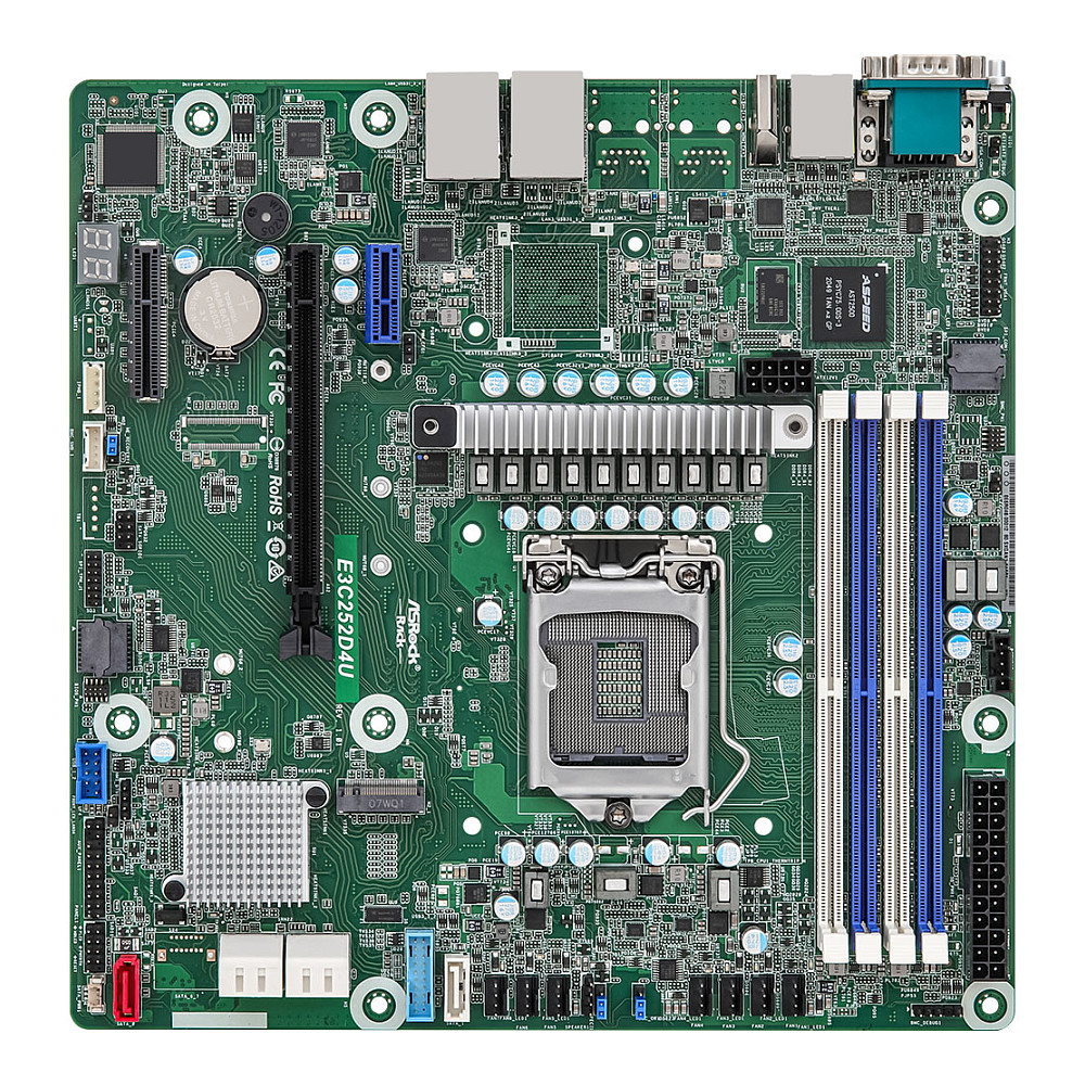 MOTHERBOARD ASROCK E3C252D4U (intel c252, lga 1200, micro atx)