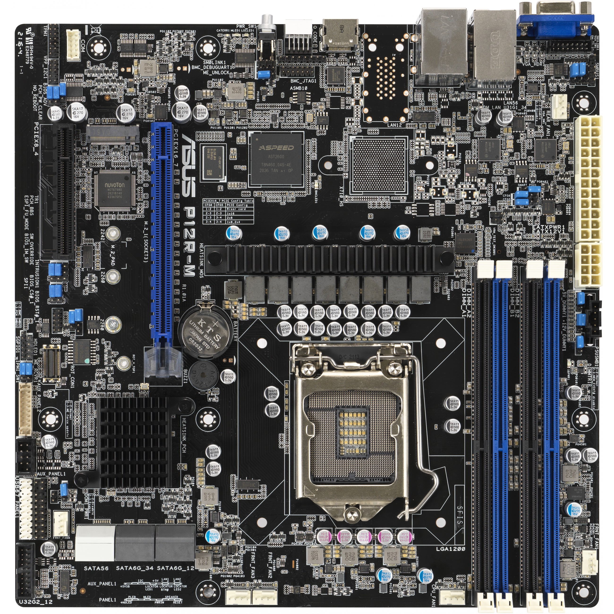 Matična ploča ASUS P12R-M (micro ATX, LGA1200 Socket, C252)