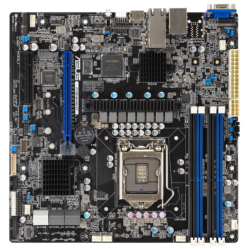 Matična ploča ASUS P12R-M/10G-2T micro ATX LGA1200 Socket C252 10G-2T-0