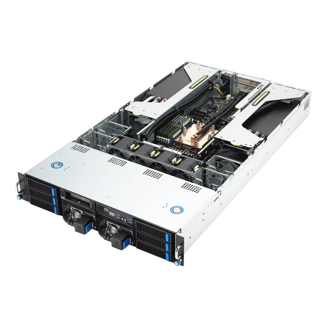 Server ASUS 2U ESC4000A-E12-SKU1/2600W (AMD EPYC, 1x LGA 6096, SP5, 400W, 12xDDR5, 2 Intel i350 1Gb)-12