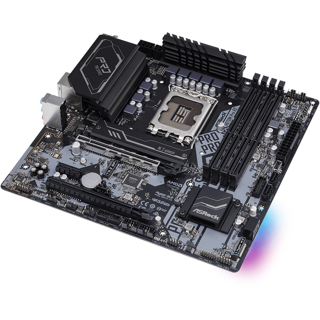 Matična ploča ASROCK H670M Pro RS (Intel H670, LGA 1700, micro ATX)-2