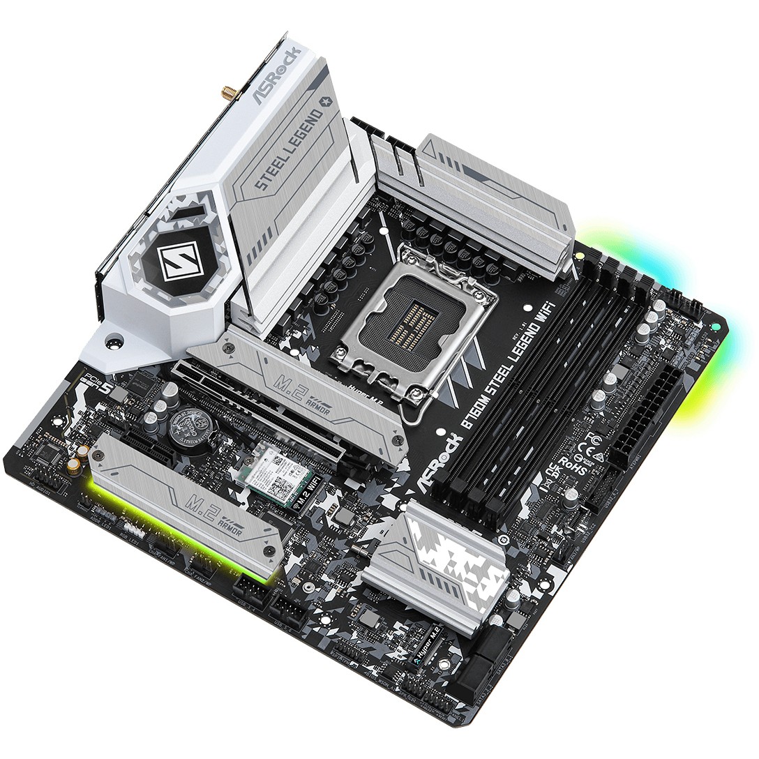 Matična ploča ASROCK Mainboard B760M Steel Legend WiFi (M-ATX, LGA 1700, Intel B760)-2