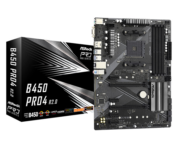 Matična ploča AMD B450 ASROCK B450 Pro4 R2.0 (Socket AM4, ATX)-14