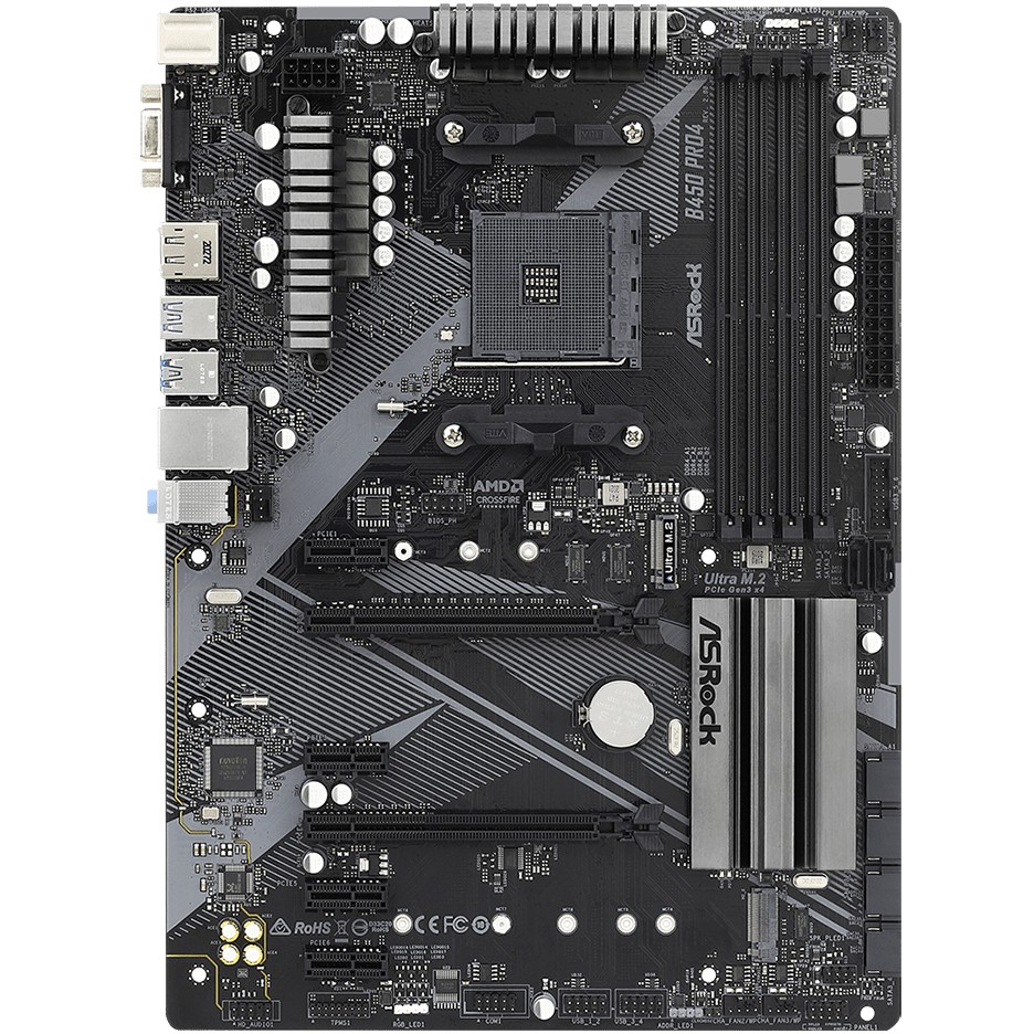 Matična ploča AMD B450 ASROCK B450 Pro4 R2.0 (Socket AM4, ATX)-5