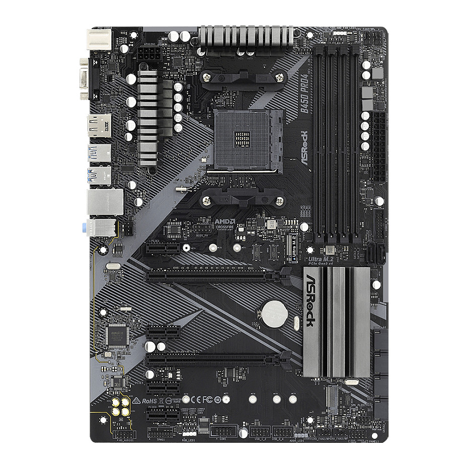 Matična ploča AMD B450 ASROCK B450 Pro4 R2.0 (Socket AM4, ATX)-10