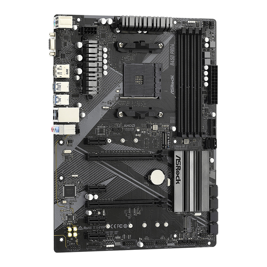 Matična ploča AMD B450 ASROCK B450 Pro4 R2.0 (Socket AM4, ATX)-12