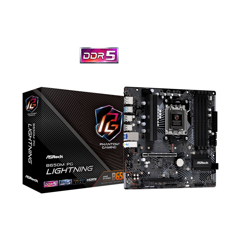Matična ploča ASRock AMD AM5 B650M PG Lightning (socket AM5, micro ATX, AMD B650, DDR5 SDRAM)-7