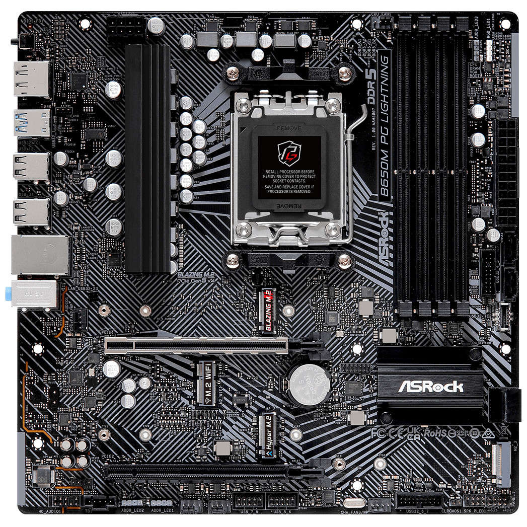 Matična ploča ASRock AMD AM5 B650M PG Lightning (socket AM5, micro ATX, AMD B650, DDR5 SDRAM)-2