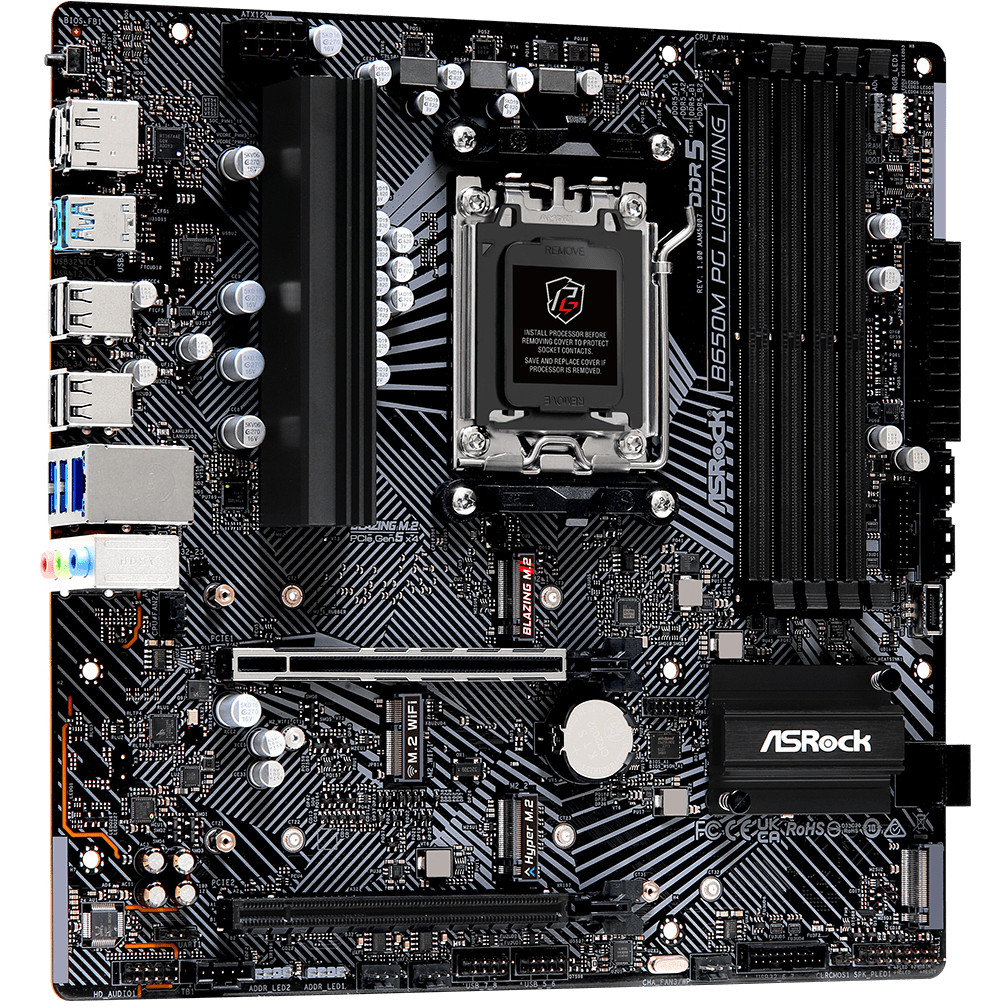 Matična ploča ASRock AMD AM5 B650M PG Lightning (socket AM5, micro ATX, AMD B650, DDR5 SDRAM)-5