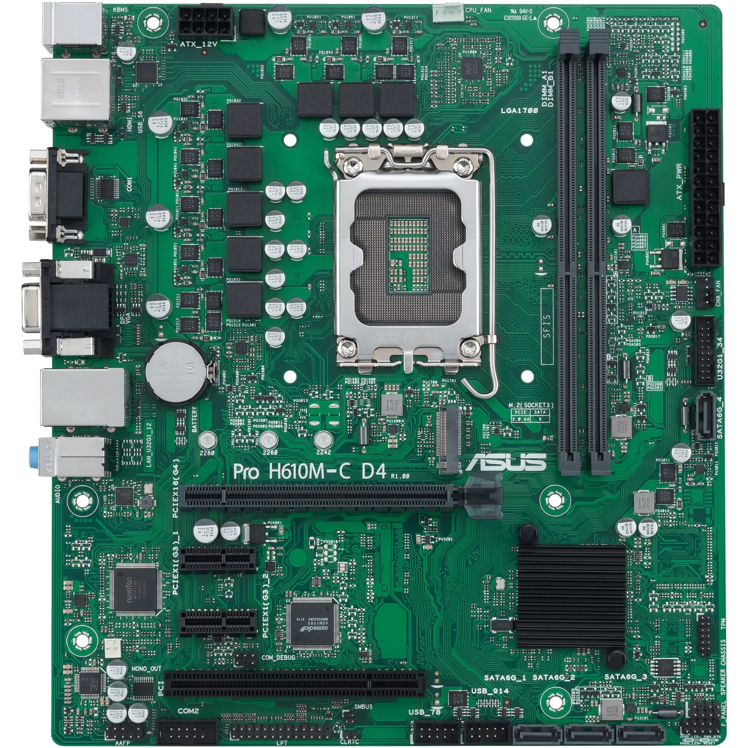 Matična ploča ASUS PRO H610M-C D4-CSM (micro ATX, LGA1700 Socket, H610)-1