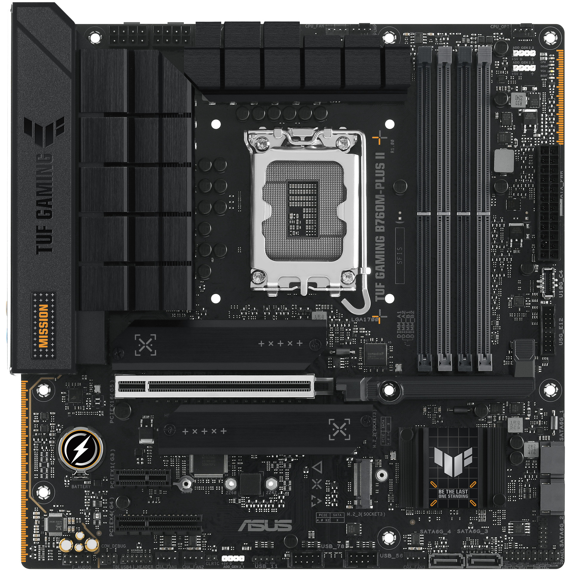 Matična ploča ASUS Intel 1700 TUF Gaming B760M-PLUS (LGA1700 Socket, micro ATX, Intel B760, DDR5)-0