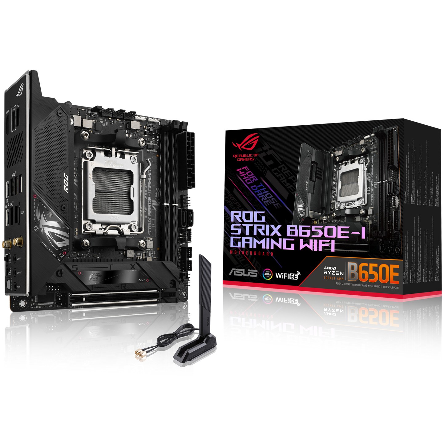 Matična ploča ASUS ROG Strix B650E-I Gaming WiFi (mini ITX, Socket AM5, AMD B650, WiFi)-2