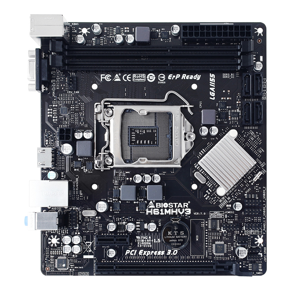 Matična ploča BIOSTAR H61MHV3 (Intel H61, LGA 1155, micro ATX)-1