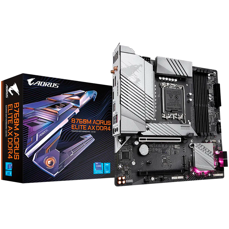 Matična ploča GIGABYTE B760M AORUS ELITE (ax ddr4, micro-atx, utor intel 1700, intel b760)-7