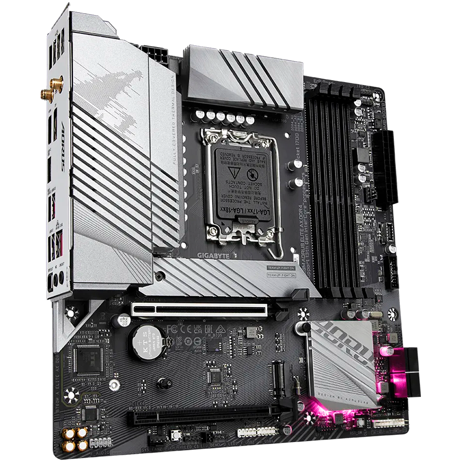Matična ploča GIGABYTE B760M AORUS ELITE (ax ddr4, micro-atx, utor intel 1700, intel b760)-9