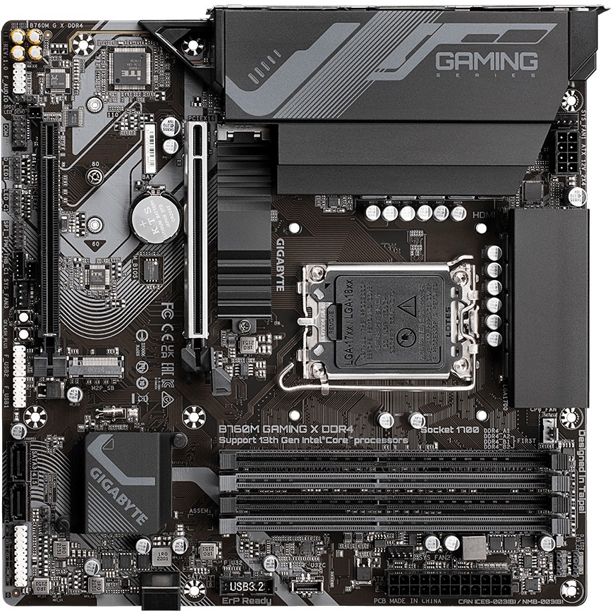 Gaming matična ploča GIGABYTE B760M X (DDR4, mikro ATX, Socket Intel 1700, Intel B760)-11
