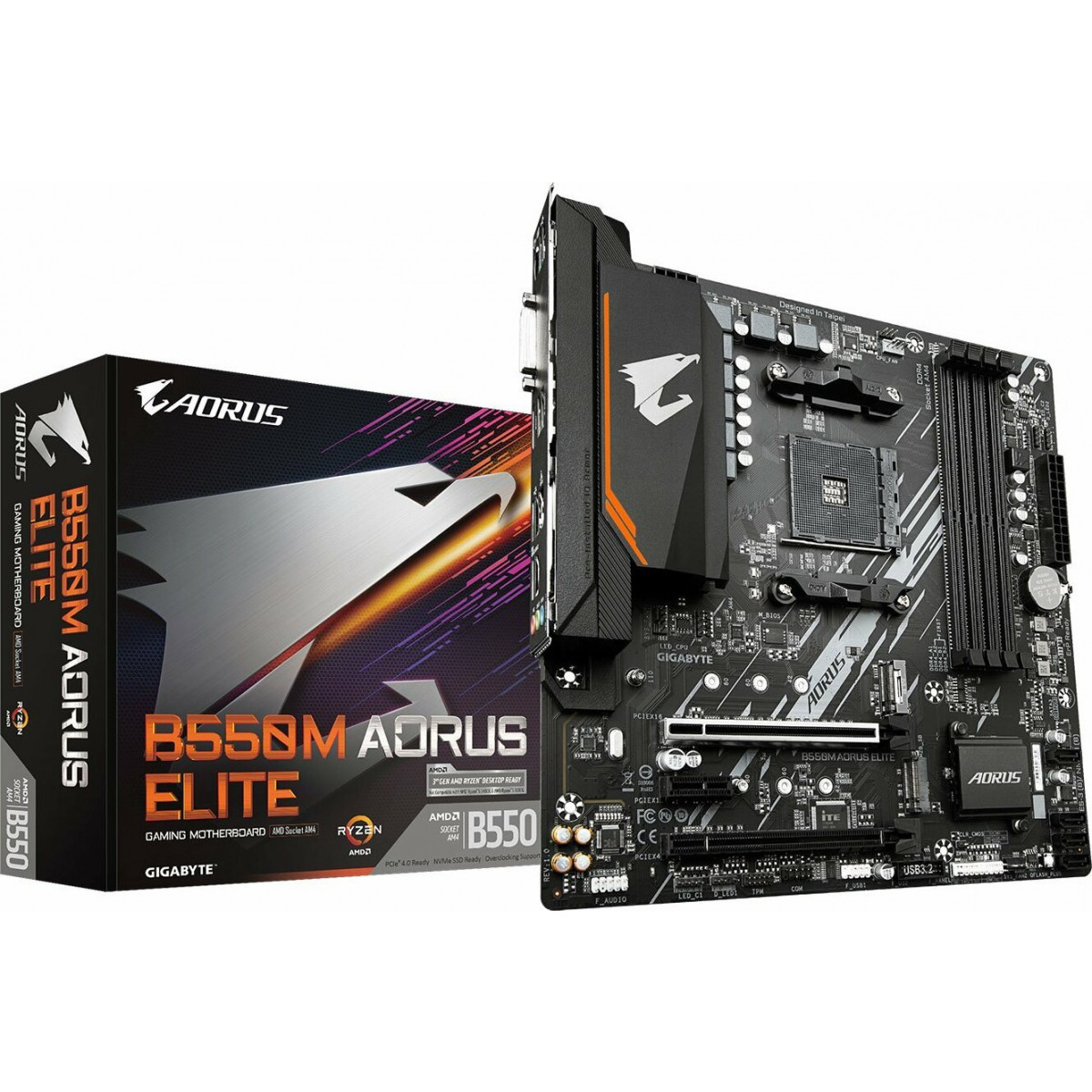 Matična ploča GIGABYTE B550M AORUS ELITE (Socket AM4, micro ATX, AMD B550)-5