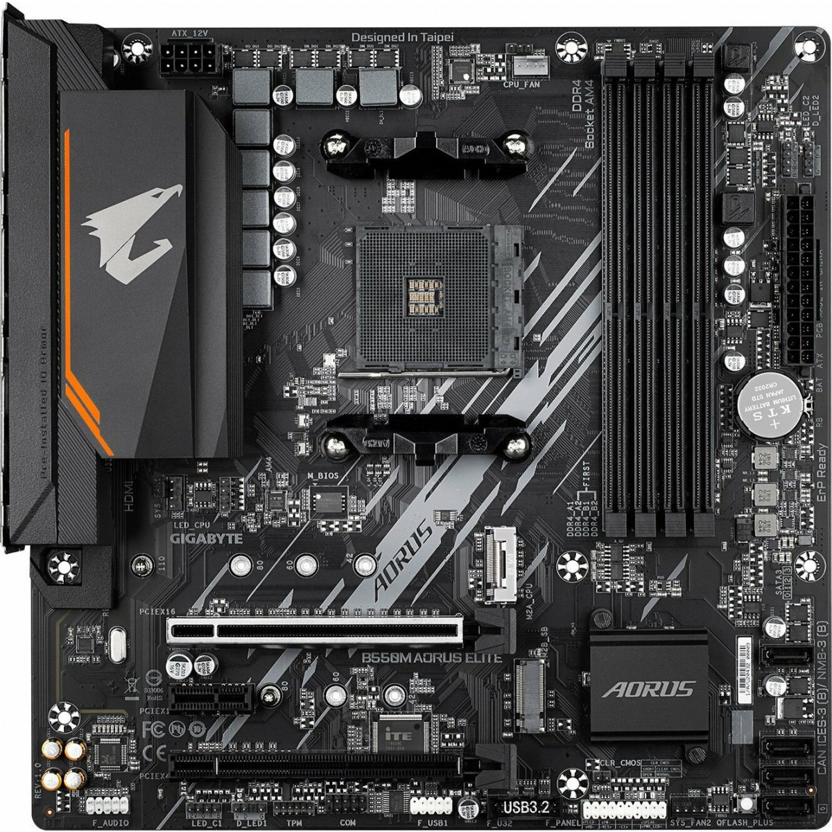 Matična ploča GIGABYTE B550M AORUS ELITE (Socket AM4, micro ATX, AMD B550)-6