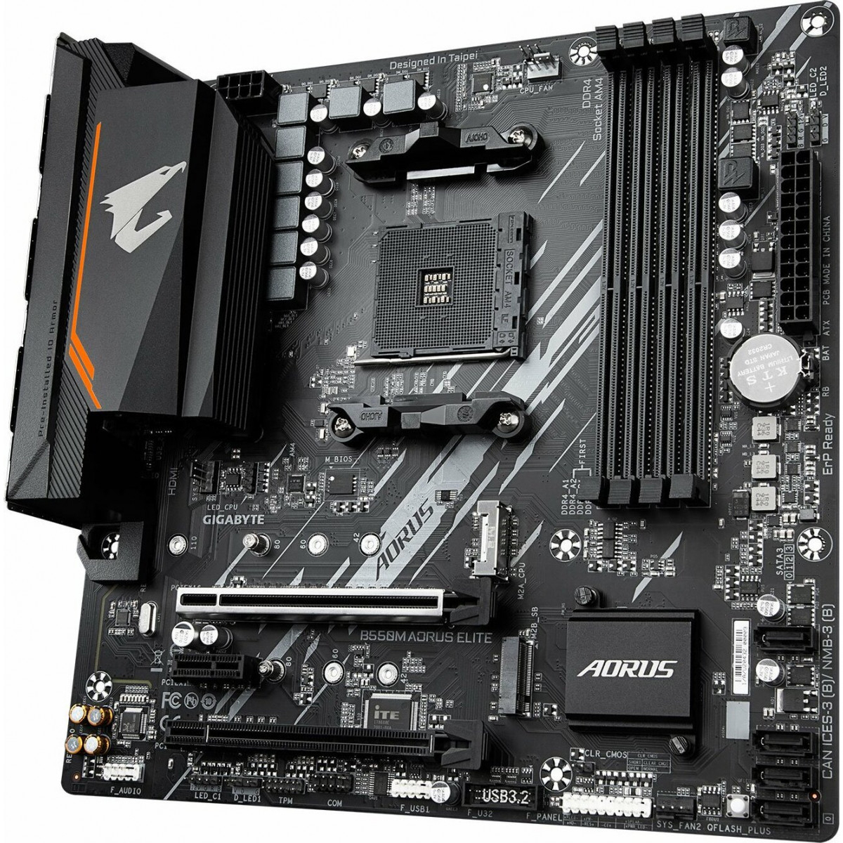 Matična ploča GIGABYTE B550M AORUS ELITE (Socket AM4, micro ATX, AMD B550)-8