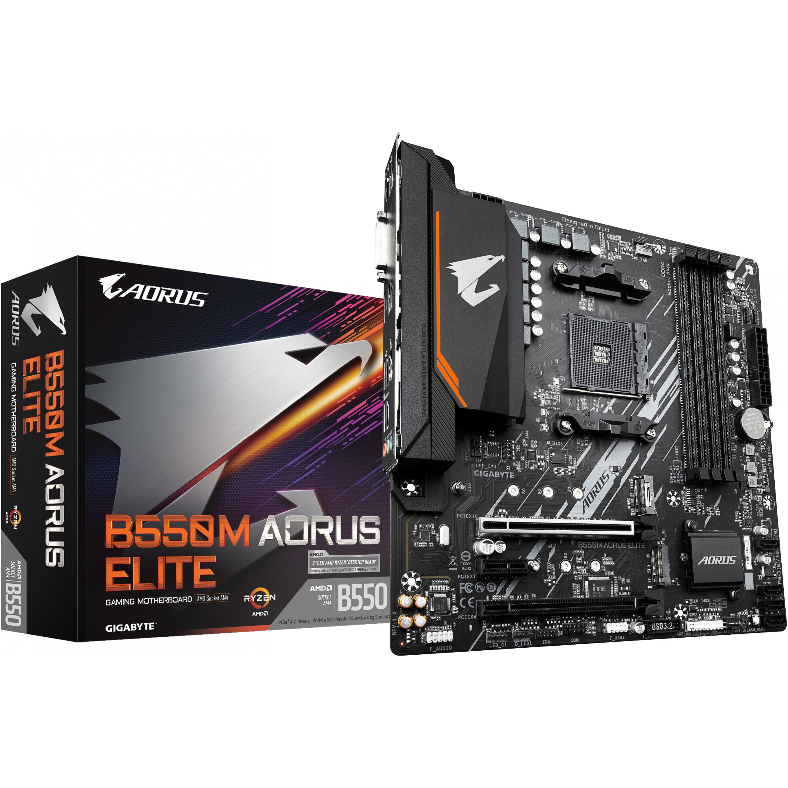 Matična ploča GIGABYTE B550M AORUS ELITE (Socket AM4, micro ATX, AMD B550)-11