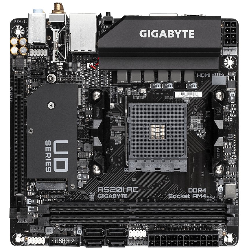 Matična ploča GIGABYTE A520I AC (Socket AM4, mini ITX, AMD A520, DDR4)-6