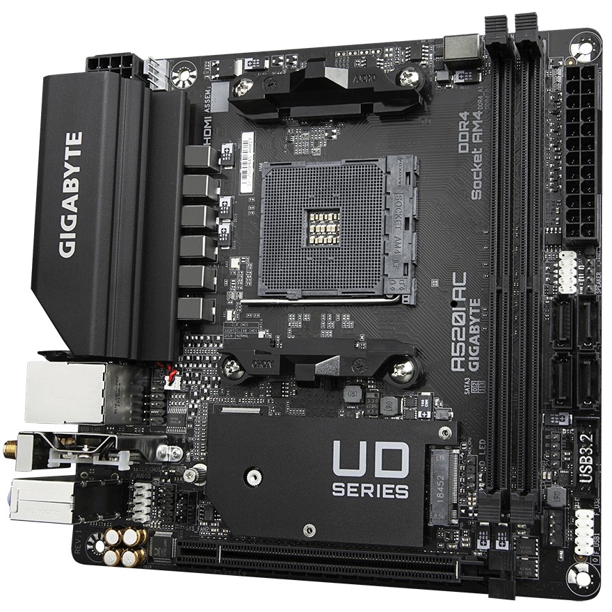 Matična ploča GIGABYTE A520I AC (Socket AM4, mini ITX, AMD A520, DDR4)-8
