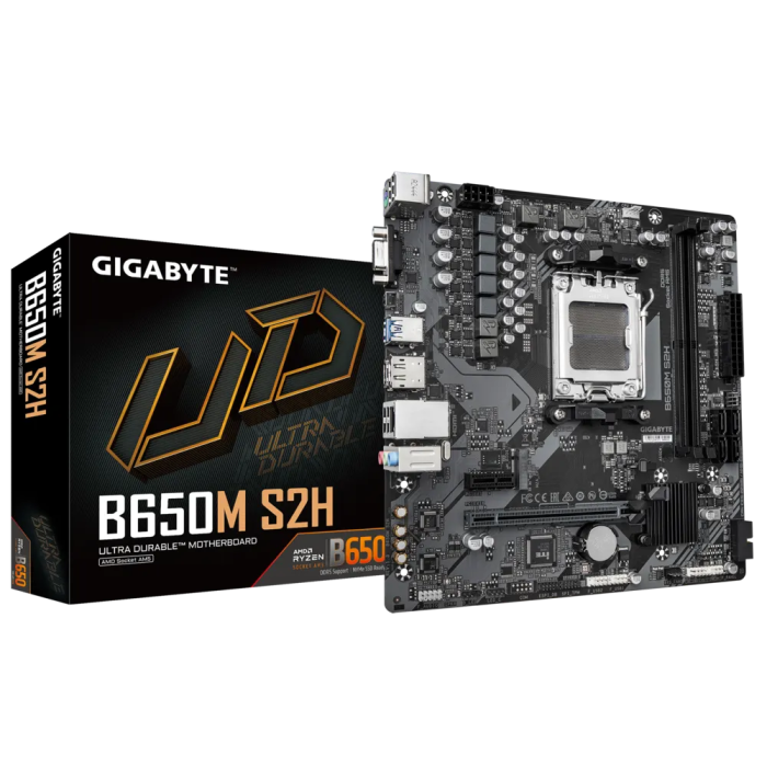 Matična ploča GIGABYTE B650M S2H (AMD Ryzen 9000 Series CPUs, 5+2+2 Phases VRM, do 6400MHz DDR5 (OC), 1xPCIe 4.0 M.2, GbE LAN, USB 3.2 Gen 1)-7