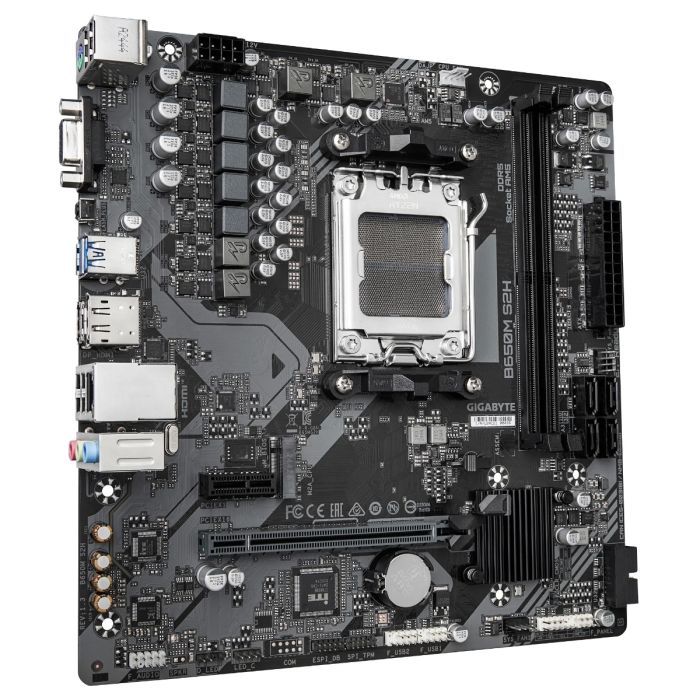 Matična ploča GIGABYTE B650M S2H (AMD Ryzen 9000 Series CPUs, 5+2+2 Phases VRM, do 6400MHz DDR5 (OC), 1xPCIe 4.0 M.2, GbE LAN, USB 3.2 Gen 1)-9