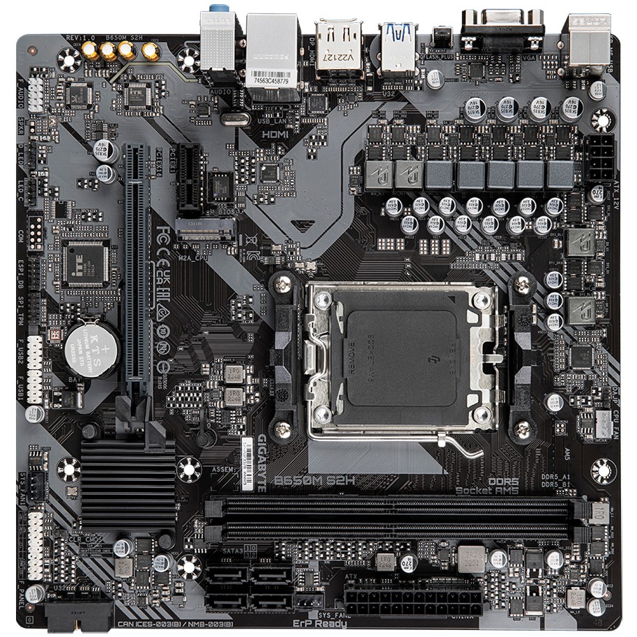Matična ploča GIGABYTE B650M S2H (AMD Ryzen 9000 Series CPUs, 5+2+2 Phases VRM, do 6400MHz DDR5 (OC), 1xPCIe 4.0 M.2, GbE LAN, USB 3.2 Gen 1)-18