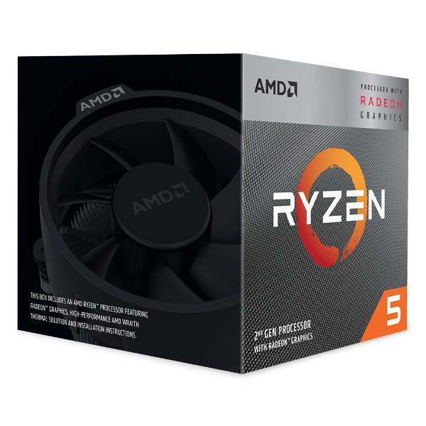 Procesor AMD RYZEN 5 3400G (3.7 GHz, 4 MB L3, Socket AM4, 65W TDP) Box-0