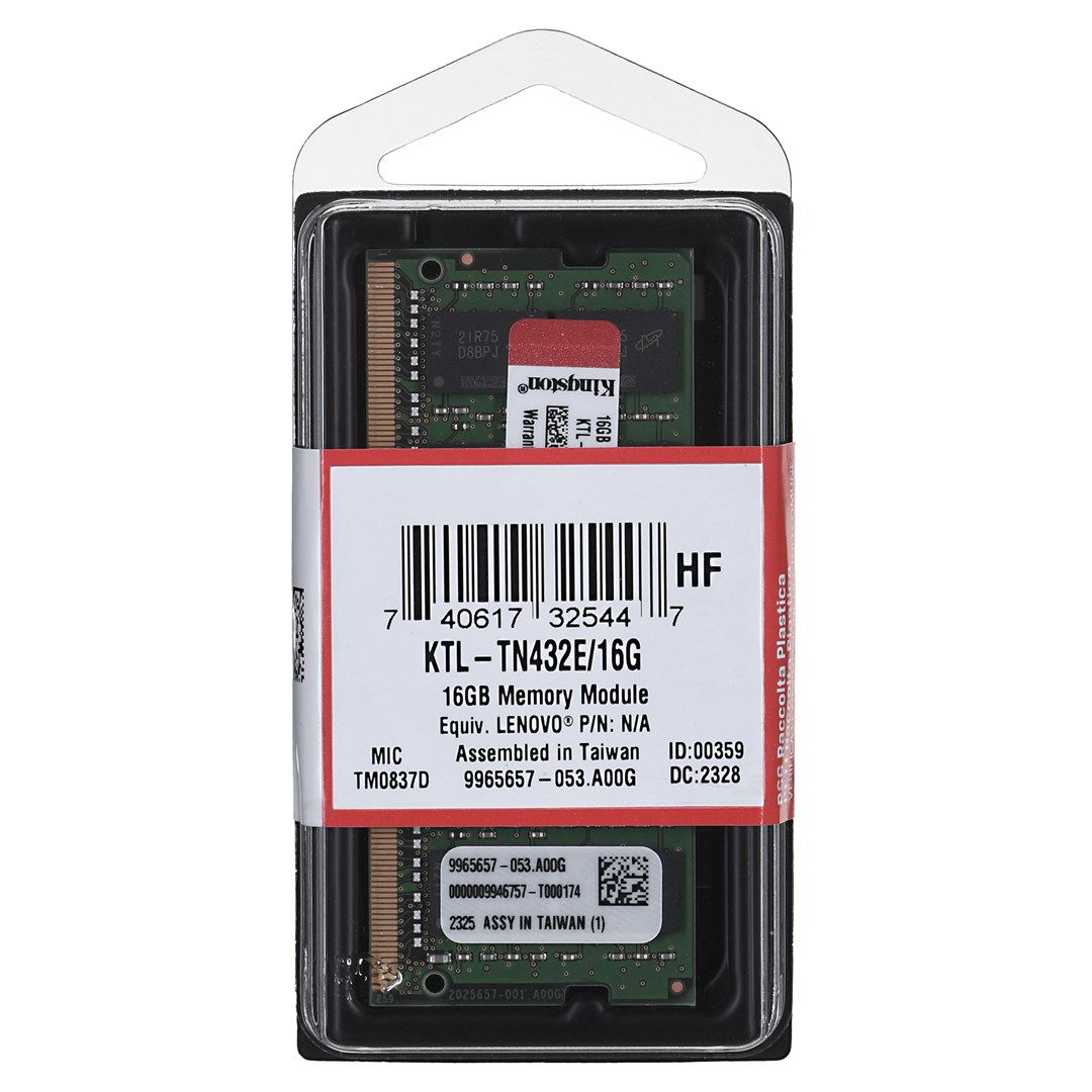 RAM KINGSTON Kingston DRAM Server Memory 16GB DDR4 3200MT/s ECC SODIMM (kapacitet 16 GB, brzina 3200MHz, ECC, SODIMM 260-pin)-0