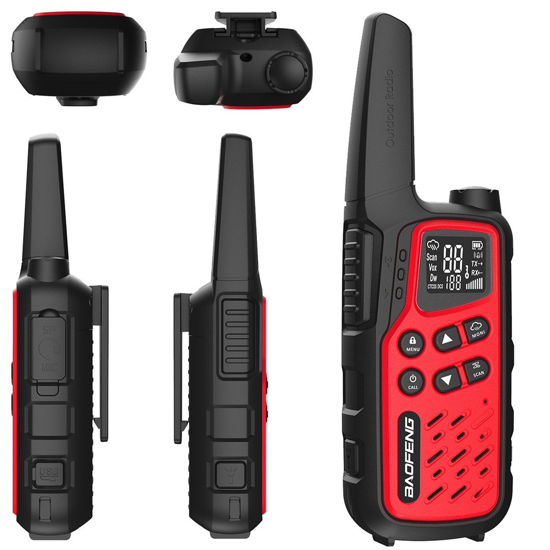 Ručni radio BAOEFENG BF-T25E (Crvena)-2