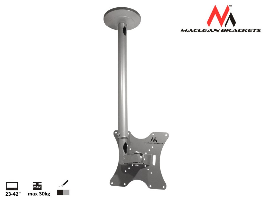 Nosač za TV stropni MACLEAN MC-504A S (23"- 42", do 30 kg, nagib -20 - 20°)-1