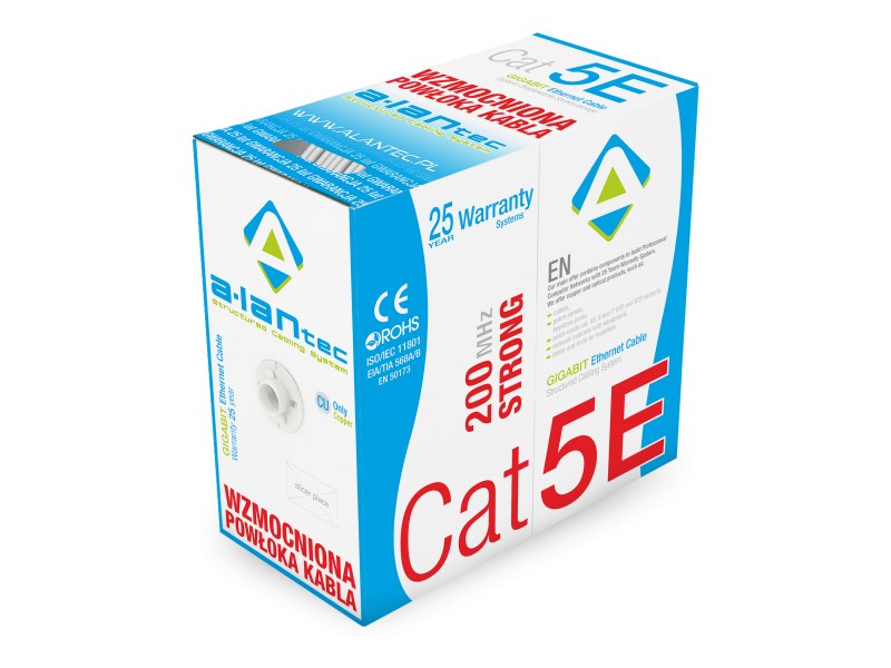 Mrežni kabel ALANTEC KIU5STR305 (sivi, 305 m, Cat5e, U/UTP)-0