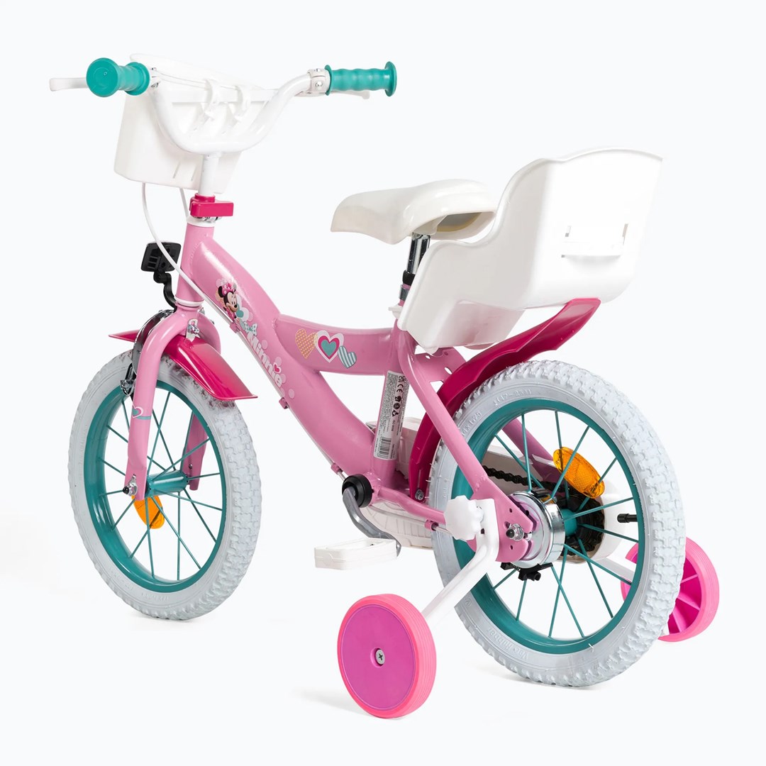 BICIKL HUFFY CHILDREN'S BICYCLE 14" 24951W (čelična konstrukcija, prilagodljivo sjedalo, 4 kotača, ručna kočnica, ručne blatobrane, roza)-2