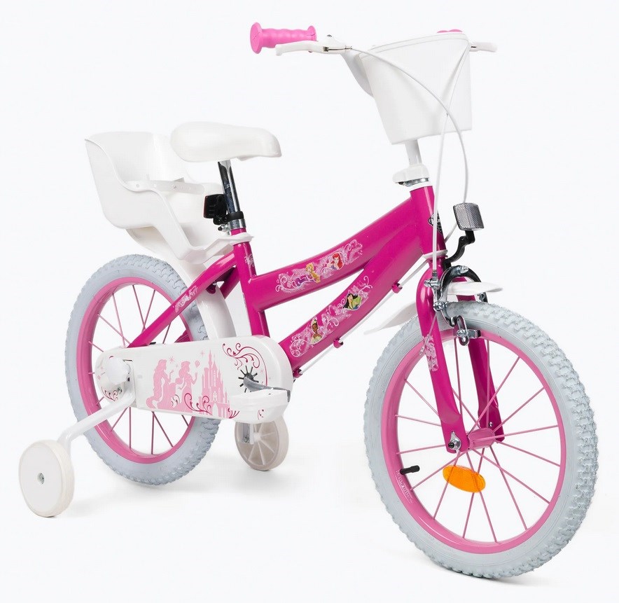 Bicikl za djecu HUFFY 21851W Princess 16" (prethodno sastavljen, čelična konstrukcija, ručna kočnica, ružičasta boja)-1