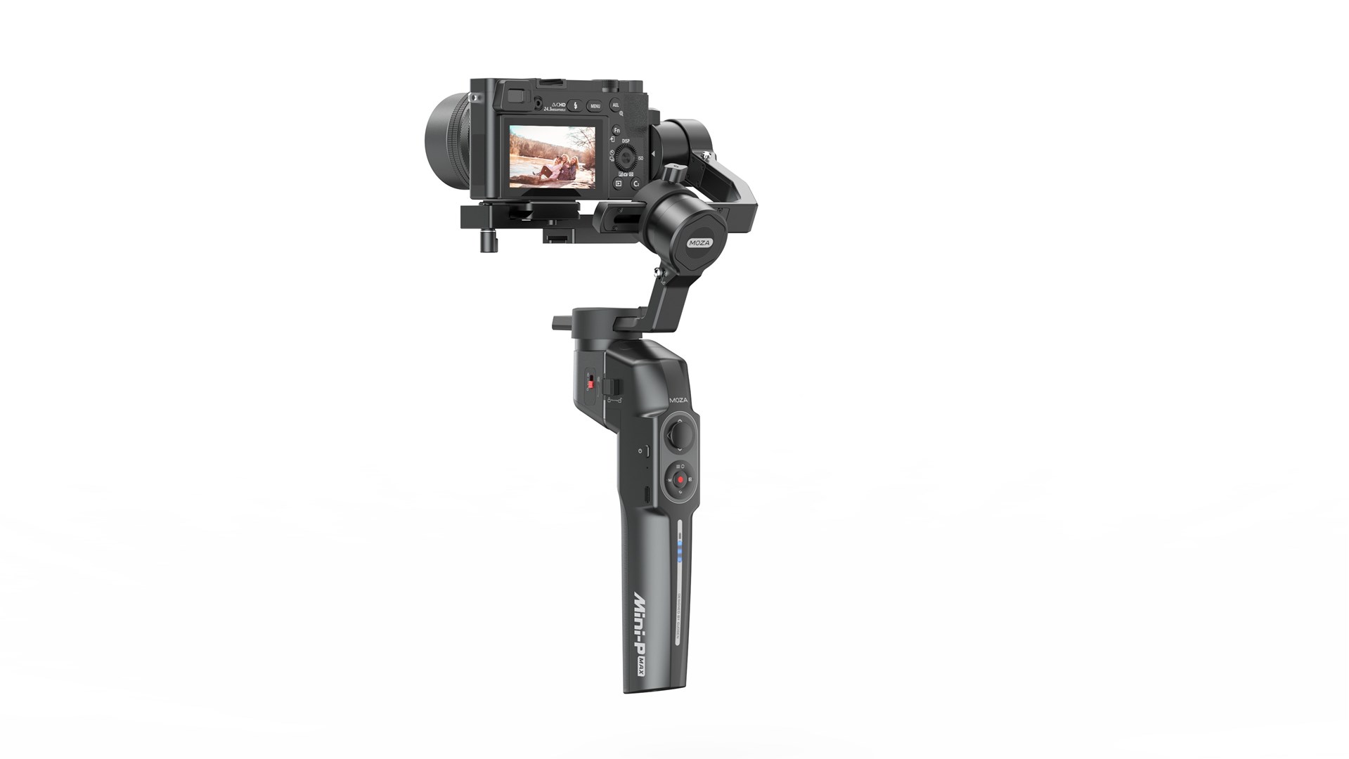 Stabilizator GUDSEN MOZA Mini-P Max (nosivost 1kg, 3 osi, baterija 20h, crni)-9
