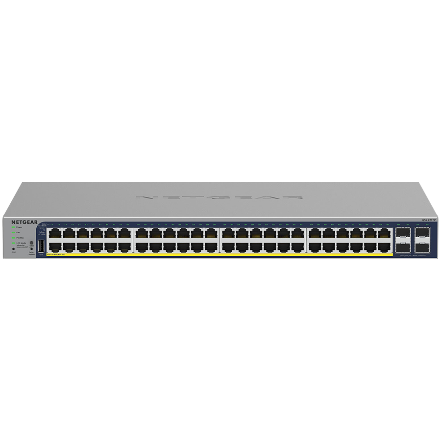 Mrežni prekidač NETGEAR GS752TP-300EUS (crna, upravljani L2/L3/L4, Gigabit Ethernet (10/100/1000), Power over Ethernet (PoE), 1U)-0