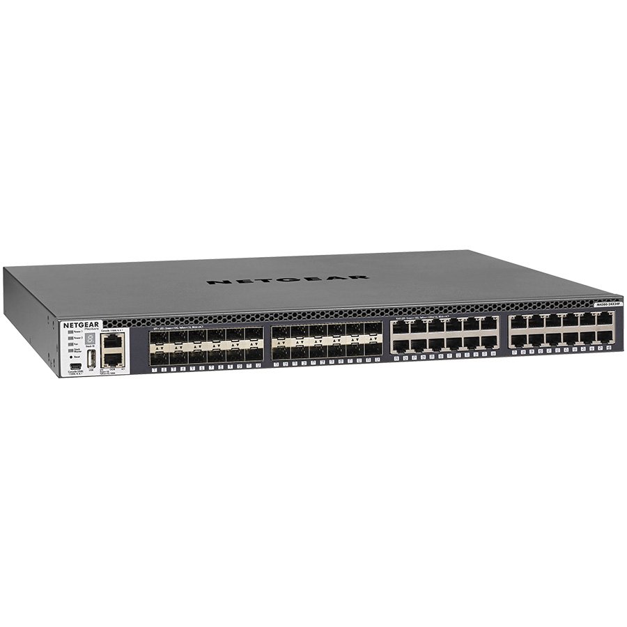 Managed Switch NETGEAR M4300-24X24F (48 portova, 10 Gigabit Ethernet, Layer 3, 1 GB RAM, 256 MB memorije)-1