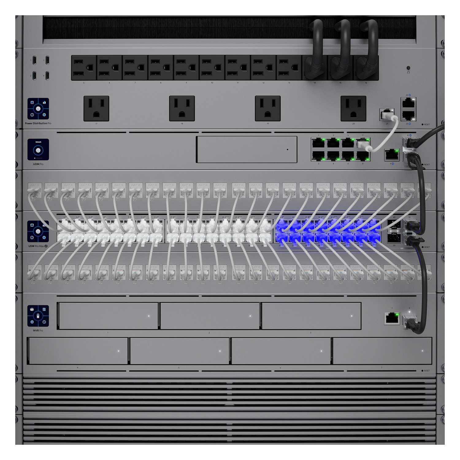 Prekidač UBIQUITI USW-PRO-MAX-48-POE (L3, 2.5G Ethernet, 720 W PoE, 16 portova)-8