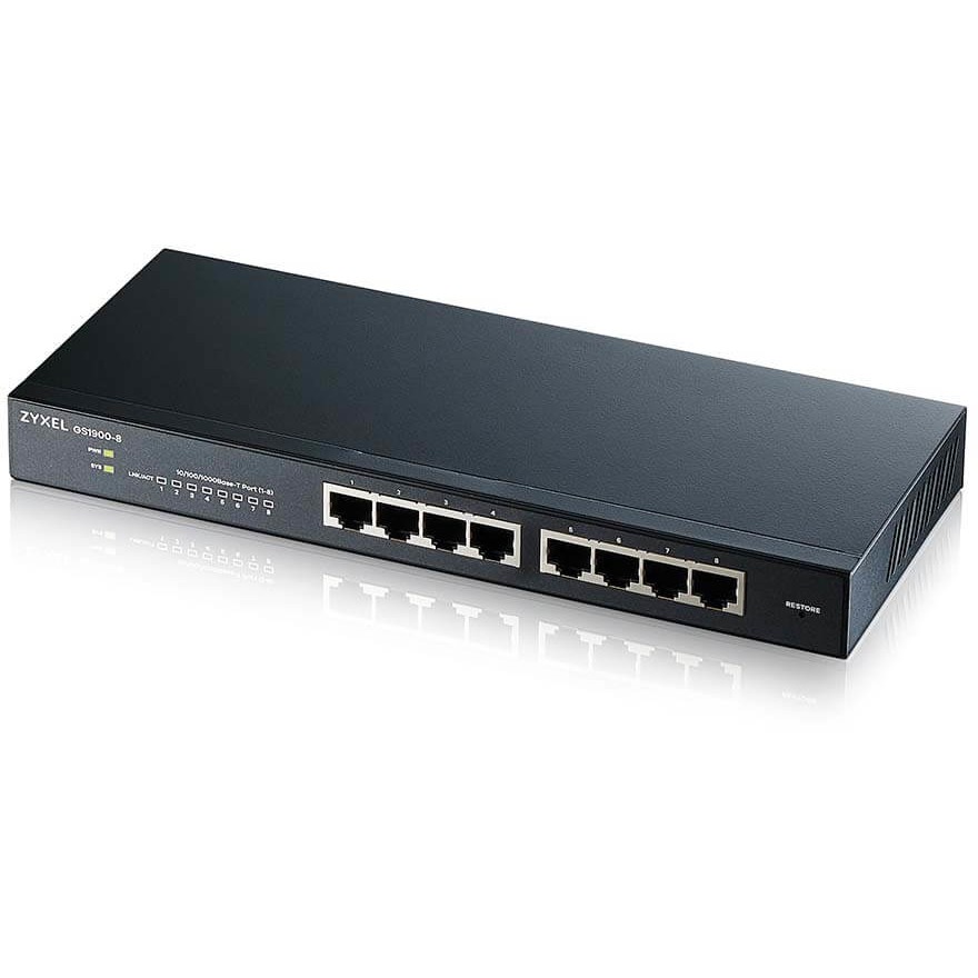 Mrežni switch ZYXEL GS1900-8 (Managed L2, Gigabit Ethernet 10/100/1000, Crni)-0