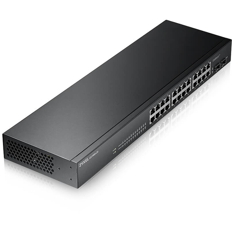 Zyxel GS-1900-24 v2 Managed L2 Gigabit Ethernet (10/100/1000) 1U Black-0