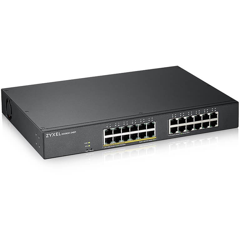 Zyxel GS1900-24EP Managed L2 Gigabit Ethernet (10/100/1000) Power over Ethernet (PoE) Black-1