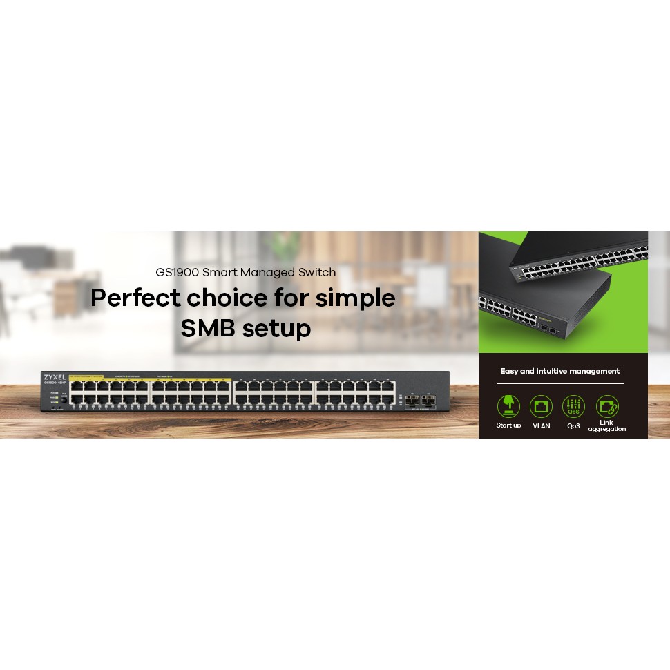 Network switch ZyXEL GS1900-48-EU0102F L2 Gigabit Ethernet (48 portova, crna boja)-4