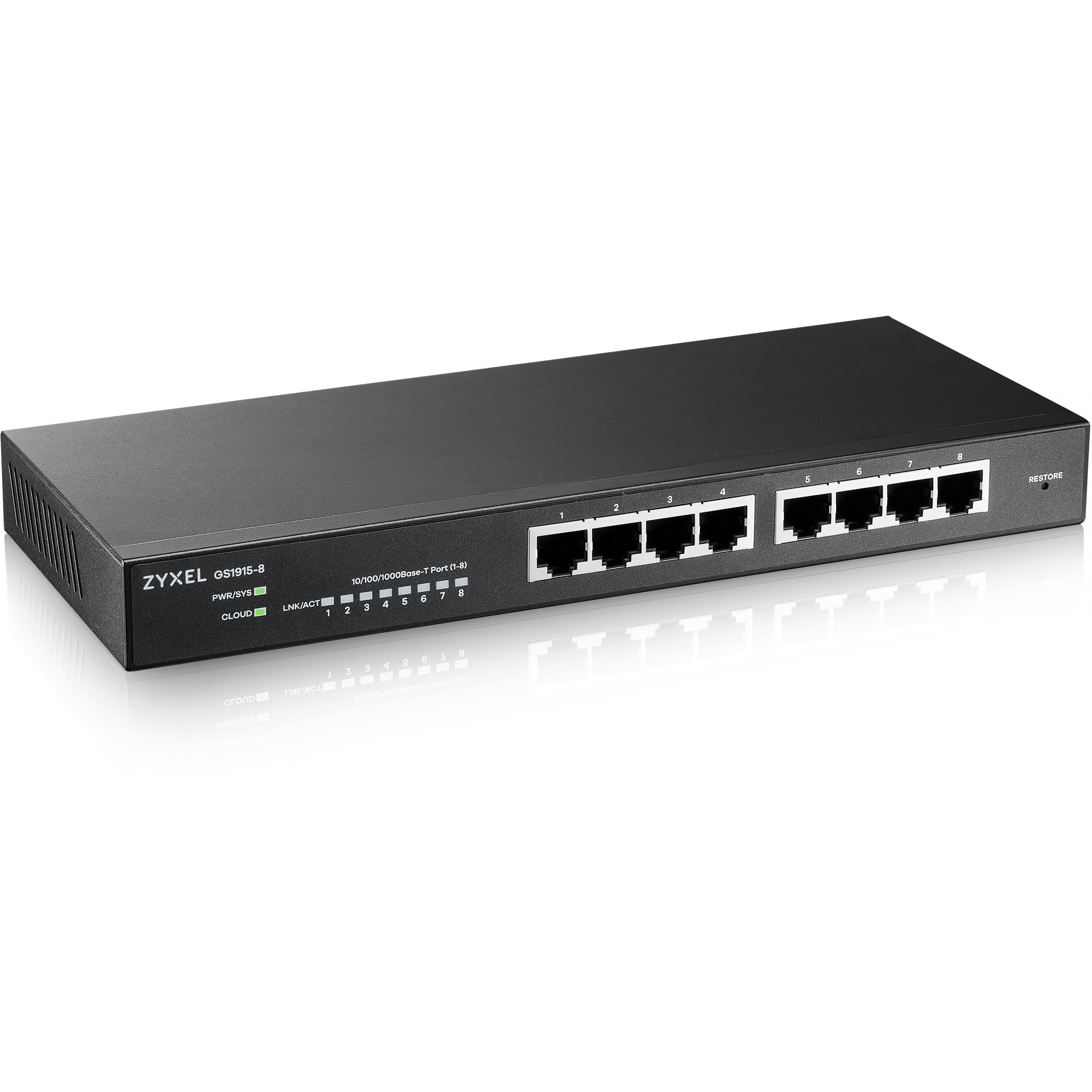 Mrežni switch ZYXEL GS1915-8 (Managed L2, Gigabit Ethernet 10/100/1000, Crni)-1