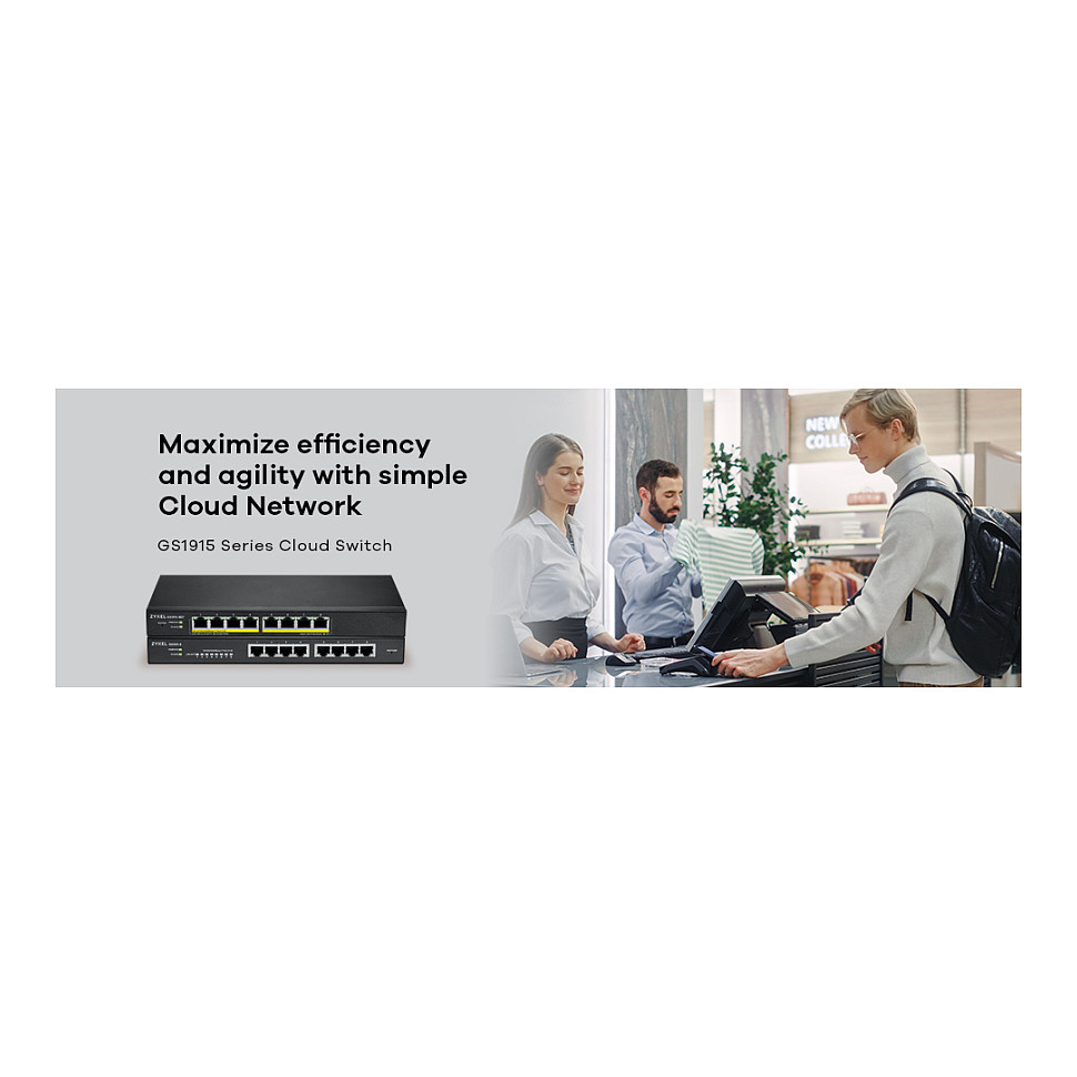 Mrežni switch ZYXEL GS1915-8 (Managed L2, Gigabit Ethernet 10/100/1000, Crni)-6