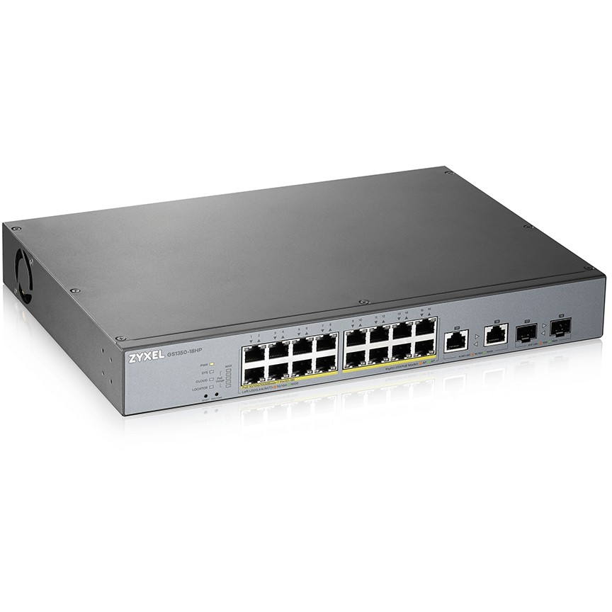 Mrežni switch ZYXEL GS1350-18HP (Managed L2, Gigabit Ethernet, Power over Ethernet, Siva)
