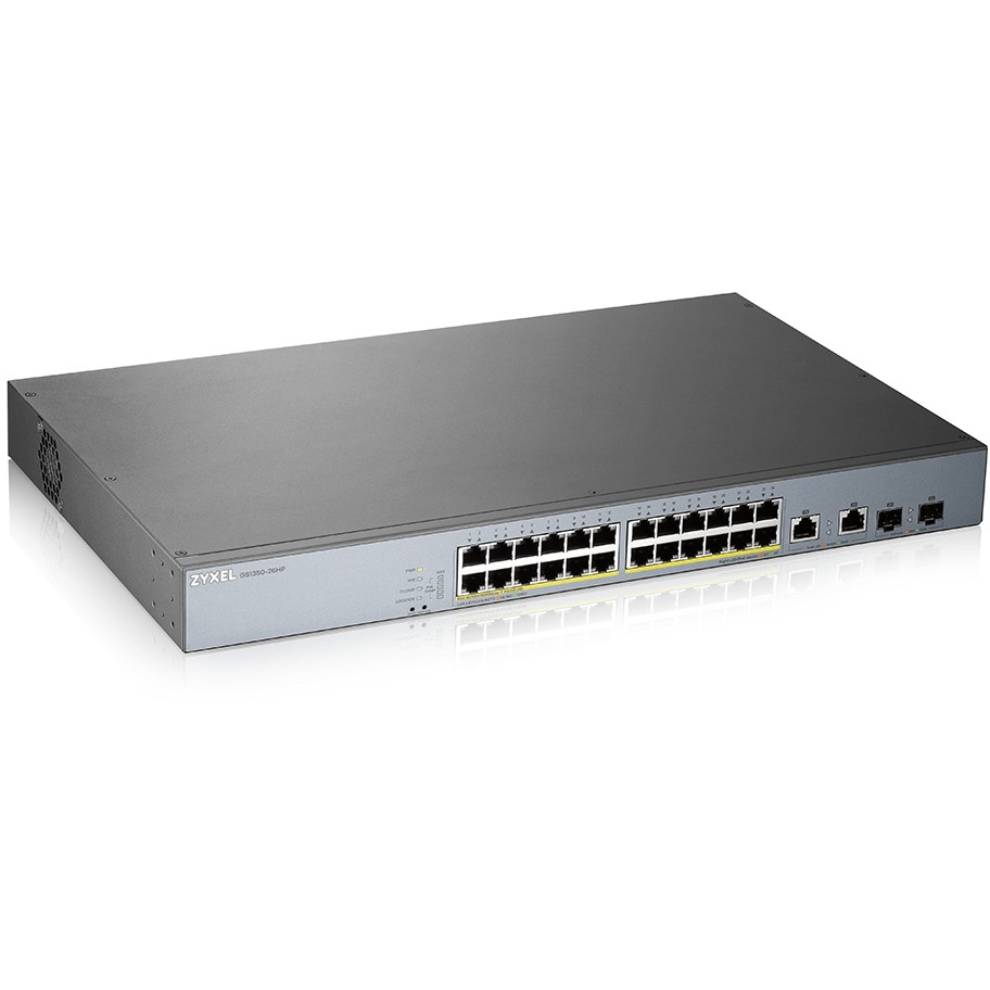 Mrežni switch ZYXEL GS1350-26HP (Managed L2, Gigabit Ethernet, Power over Ethernet, Siva)-0