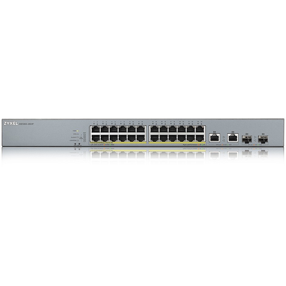 Mrežni switch ZYXEL GS1350-26HP (Managed L2, Gigabit Ethernet, Power over Ethernet, Siva)-3