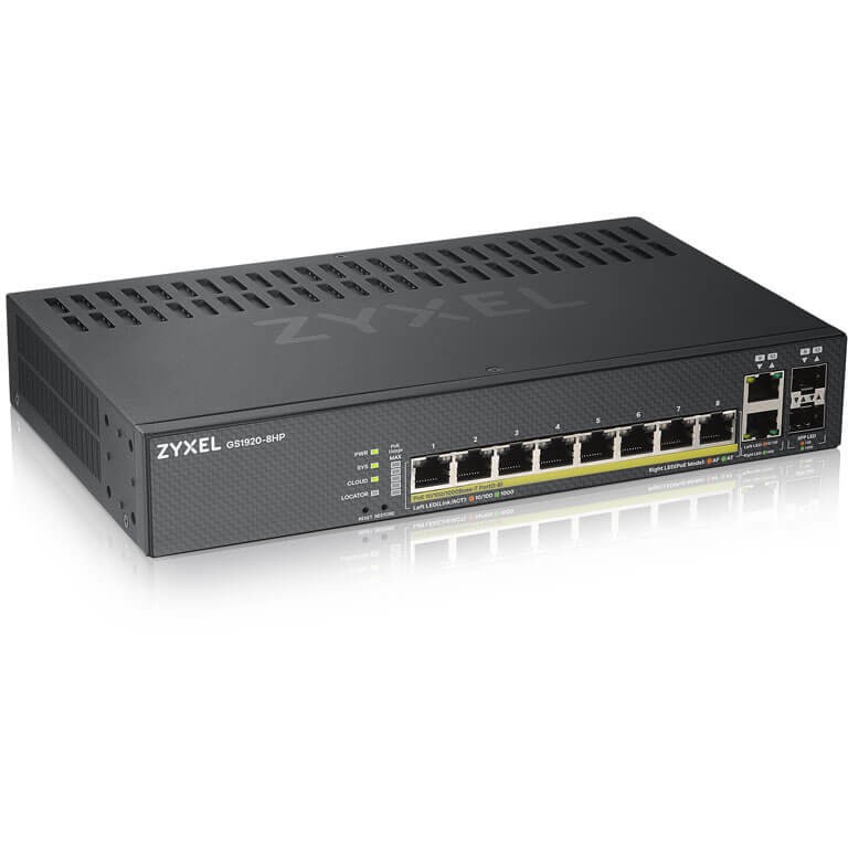 Mrežni switch ZYXEL GS1920-8HPv2 (Managed, Gigabit Ethernet, Power over Ethernet, Crni)-0
